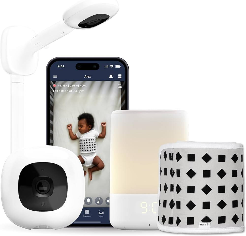 Nanit Essentials Smart Baby Monitor with Wall Mount – 1080p HD Wi-Fi Camera, Sensor-Free Breath... | Amazon (US)