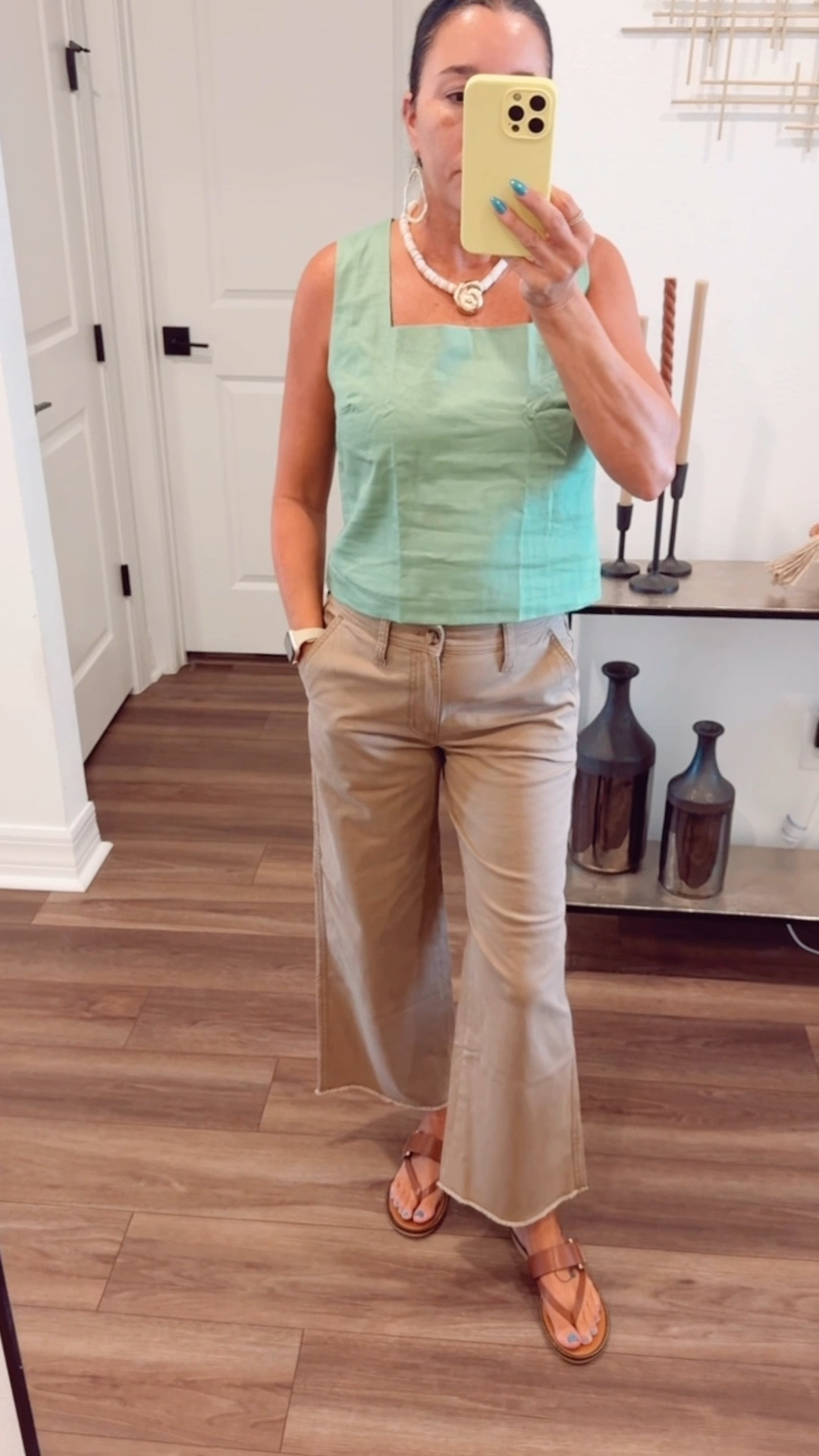 Look of the day: keeping it classic and cool in these Banana Republic wide-leg pants and linen top.✨ Paired it with my favorite Target necklace because affordable finds + elevated basics = my kind of outfit. Everything’s linked on my LTK!

#BananaRepublicStyle #LTKStyle #LTKOver50 #WomenOver50Style #TargetJewelryFinds #OOTDInspo #WideLegPants #SummerStyle2025 #NeutralOutfitInspo #ClassicStyle #MidlifeStyle #FashionOver40

#LTKFindsUnder100 #LTKFindsUnder50 #LTKSaleAlert