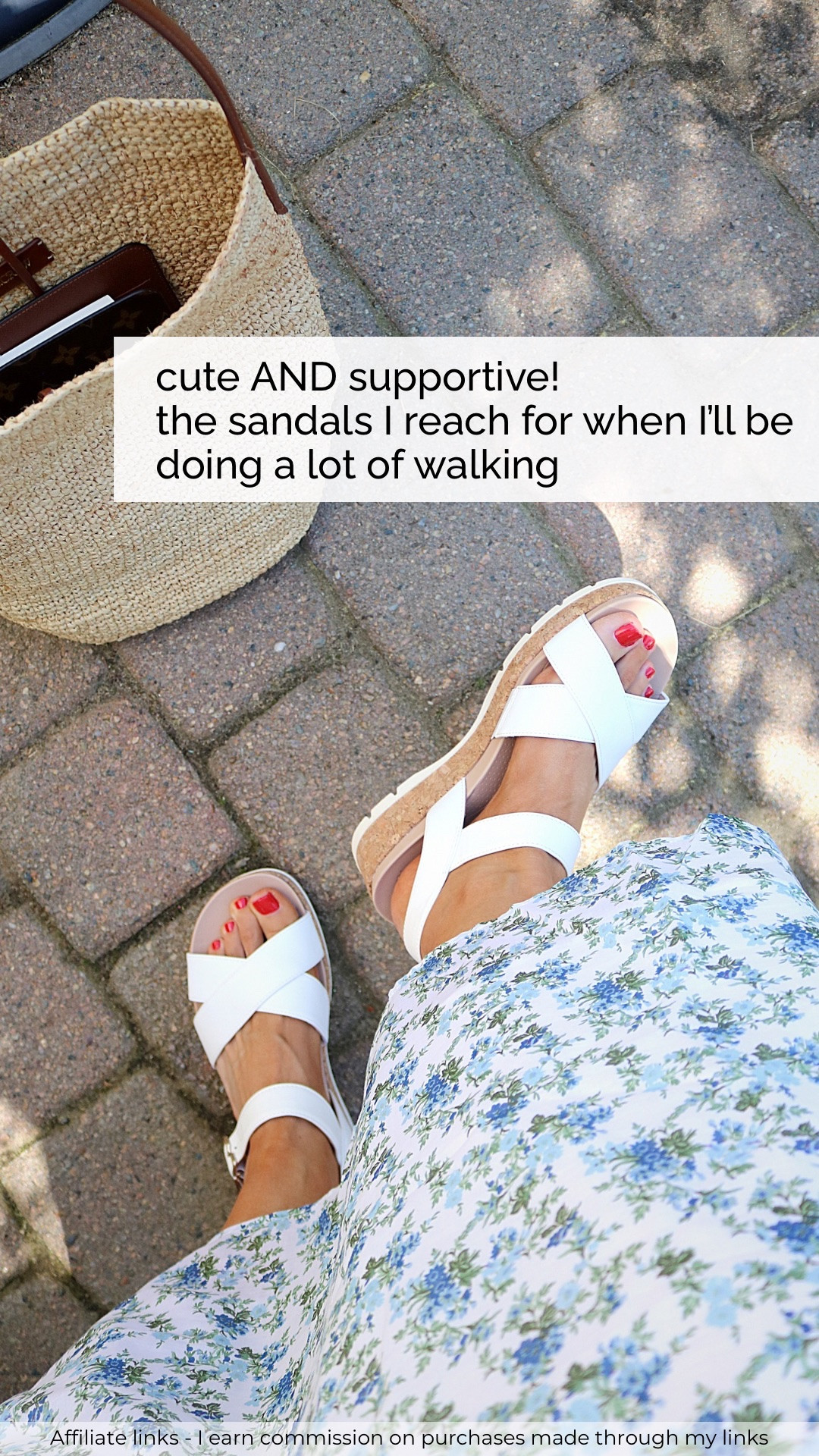 Affiliate links - I earn commission on purchases made through my links | supportive sandals