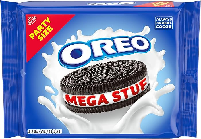 OREO Mega Stuf Chocolate Sandwich Cookies, Party Size, 1 lb 9.35 oz | Amazon (US)