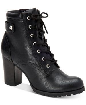 Style & Co Cassyn Lace-Up Lug Sole Booties, Created for Macy's Women's Shoes | Macys (US)