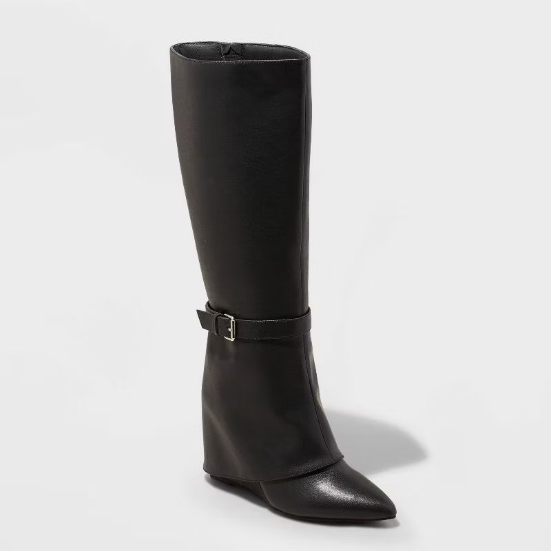 Women's Tall Novie Dress Boots - A New Day™ Black | Target