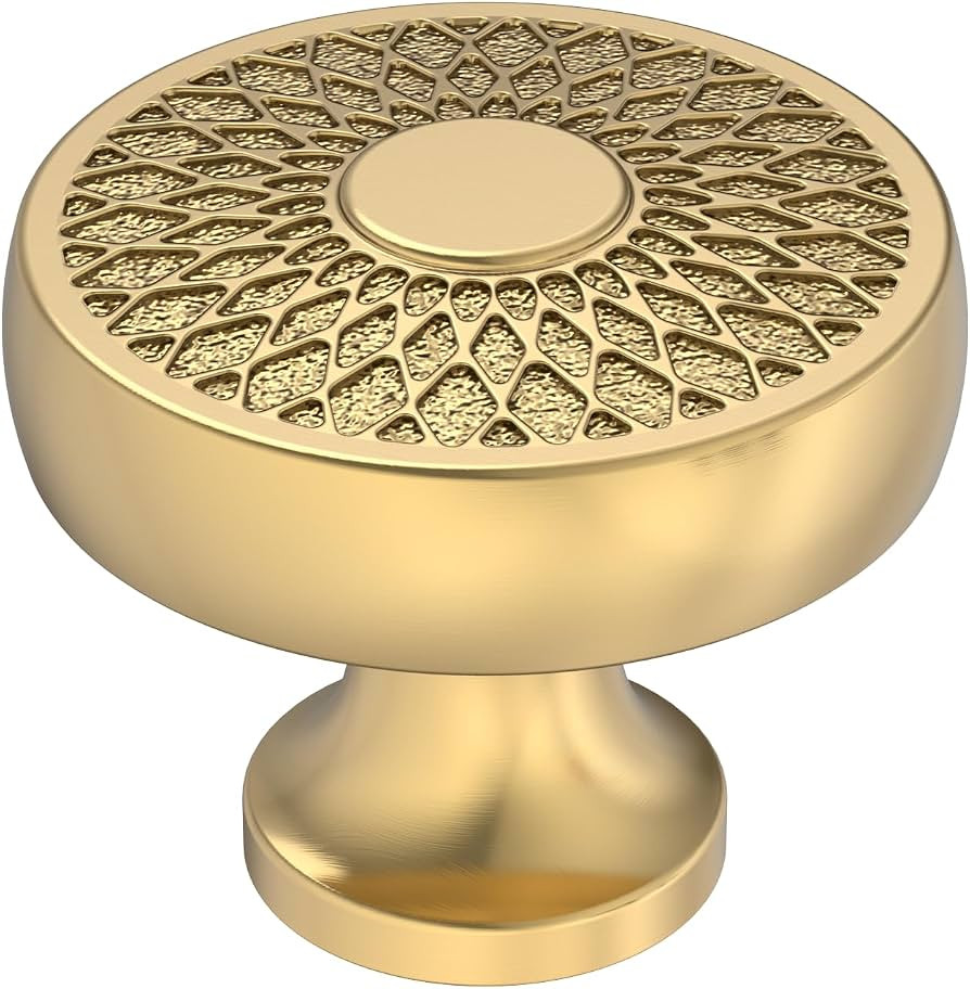 Alzassbg Champagne Bronze Round Cabinet Knobs 10 Pack, AL0001BRG | Amazon (US)