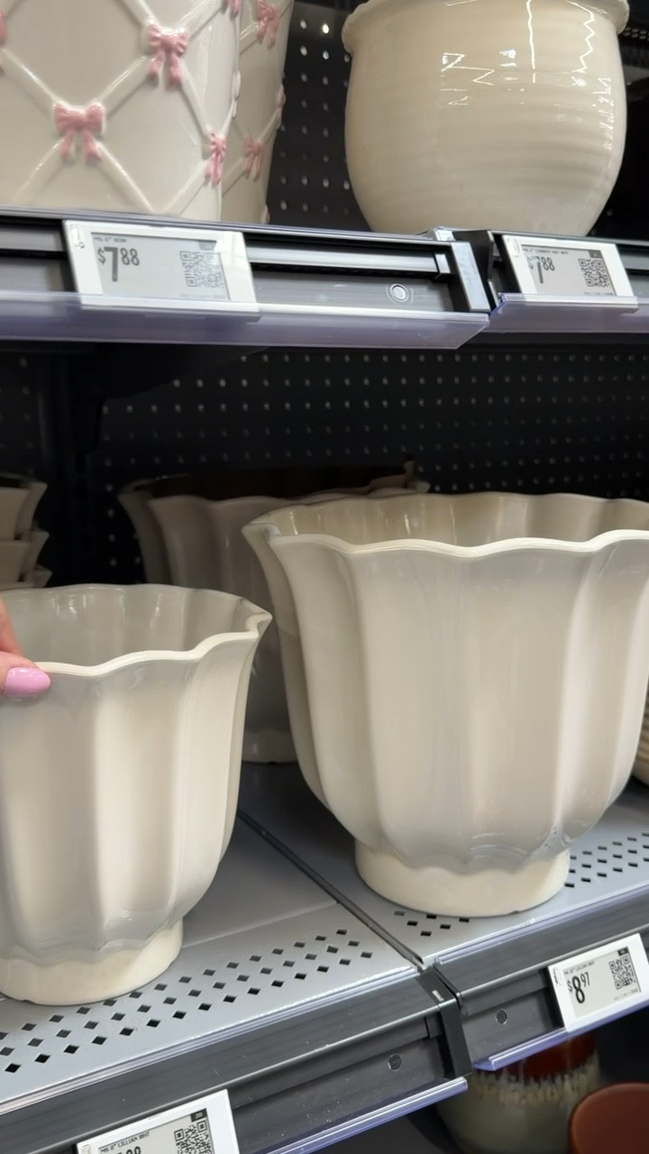 Walmart had a ton of beautiful pots and planters right now! And they’re all very affordable. I love the scalloped edge and subtle flare of this style. So good for indoors and outdoors! 

#LTKSpringSale #LTKHome