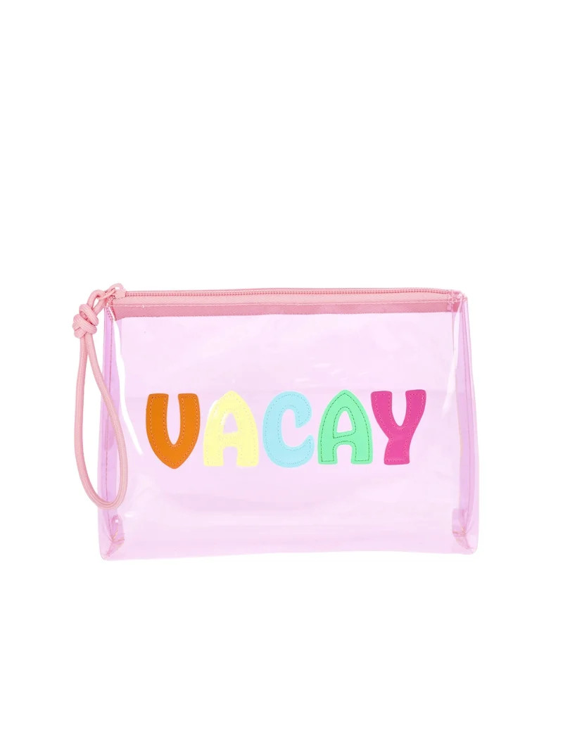 No Boundaries Women's Graphic Beach Pouch,Pink - Walmart.com | Walmart (US)