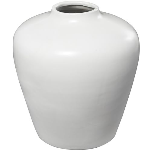 Deco 79 Ceramic Decorative Vase Centerpiece Vase, Flower Vase for Home Decoration 13" x 13" x 14", White | Amazon (US)