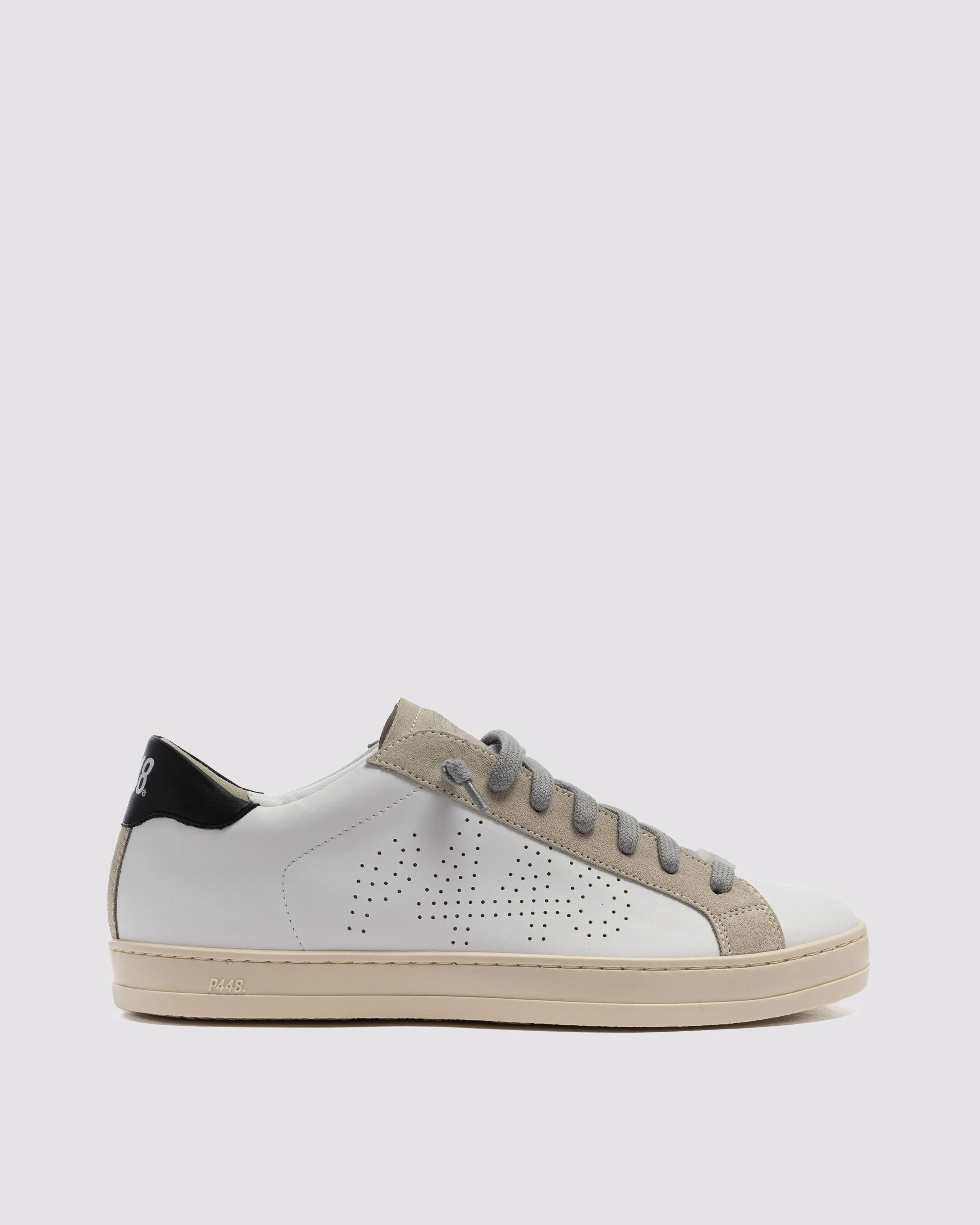John Recycled White/Black - Low-Top Sustainable Sneaker | P448