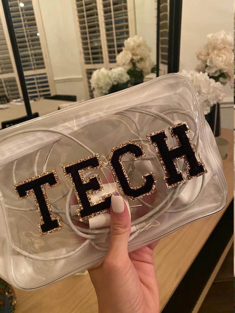 Personalized XL Clear Toiletry Bag, Travel Makeup Cosmetic Bag, Snacks, Nail, Medicine, Sunscreen... | Etsy (US)