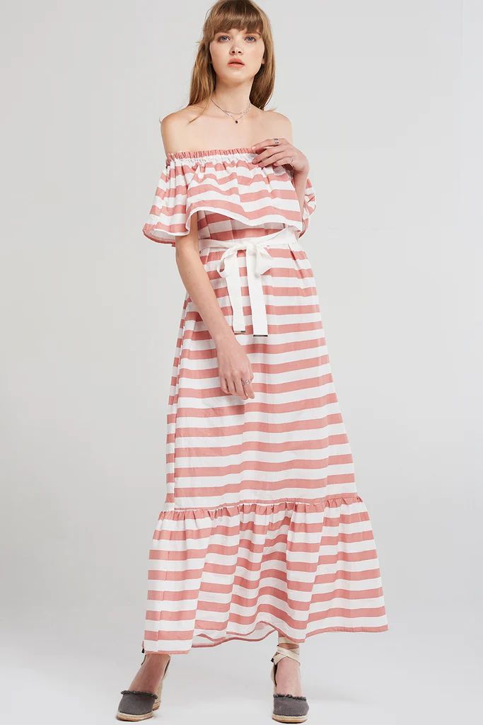 Tasey Stripe Long Dress | Storets (Global)