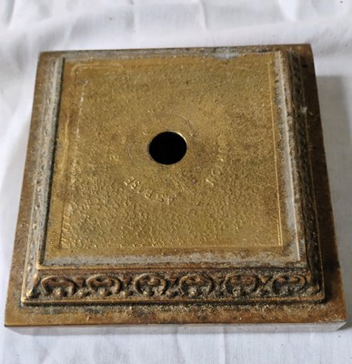 Vintage MCM Cast Metal Lamp Base 4 3/4" square x 1 1/2" high | eBay US