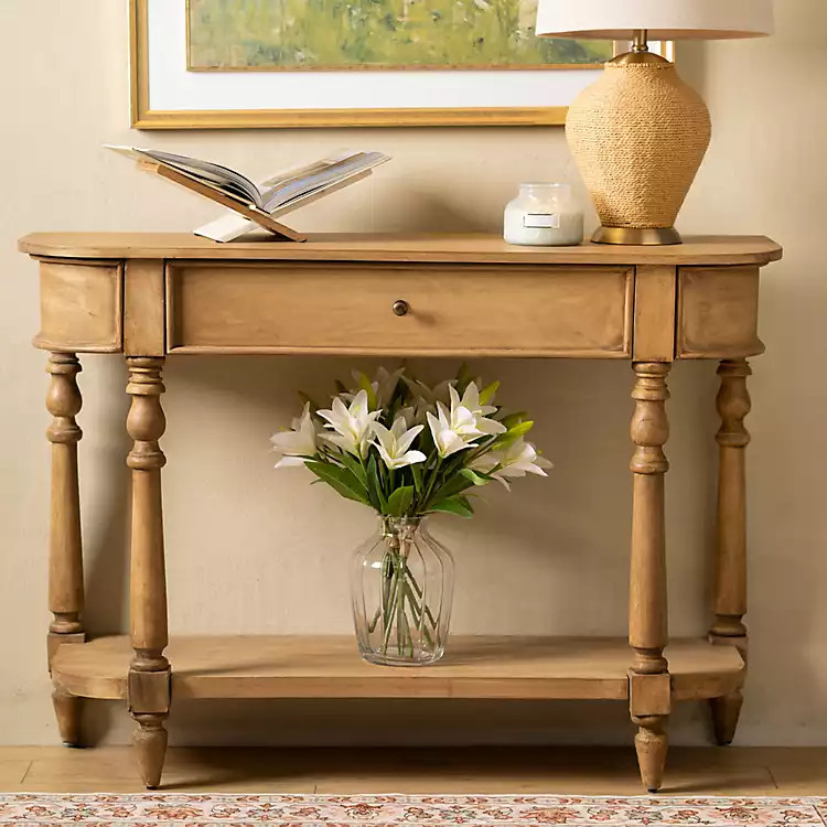 New! Brown Wood Vera Console Table | Kirklands