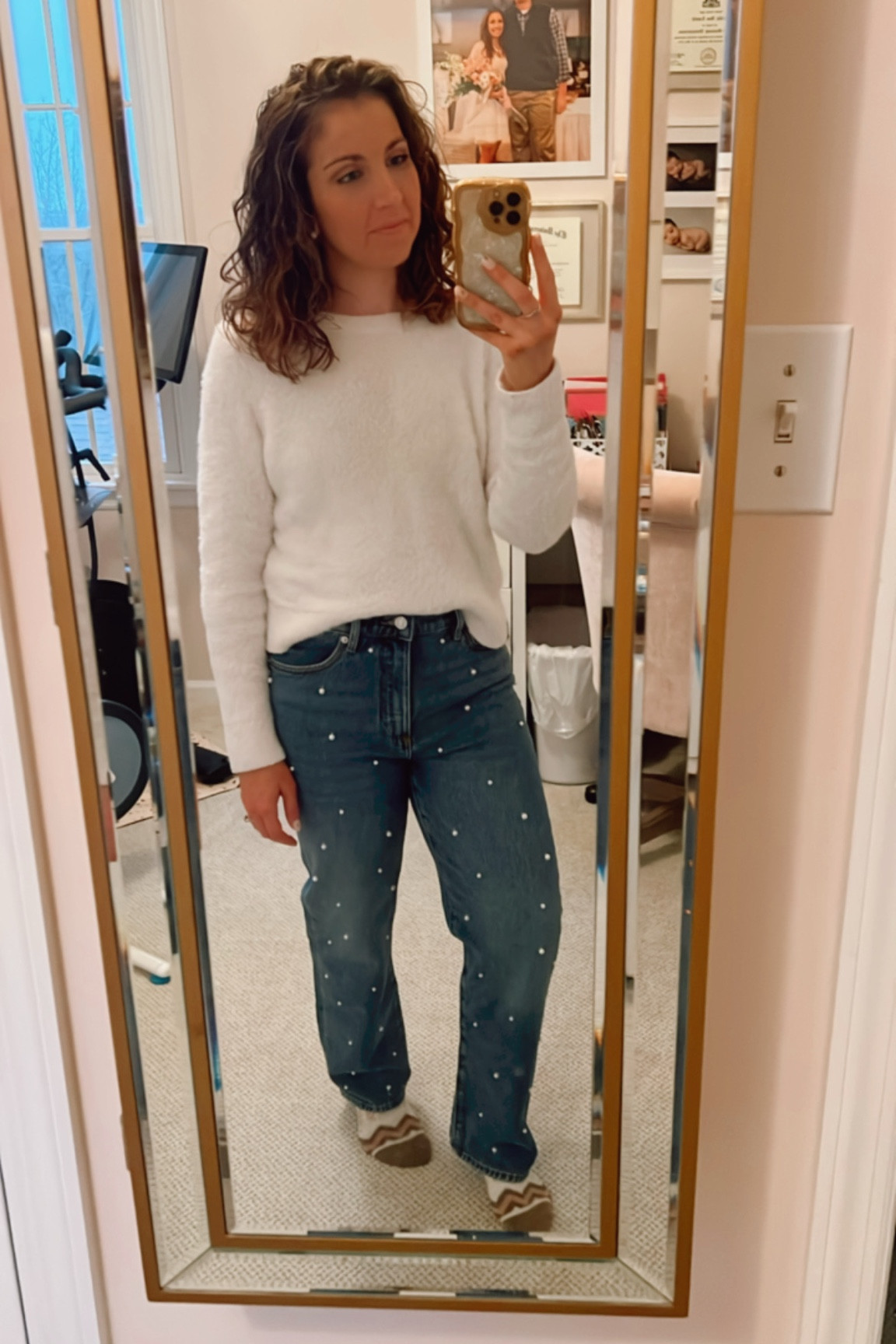 Love an embellished jean moment and these pearl ones are 😍😍😍