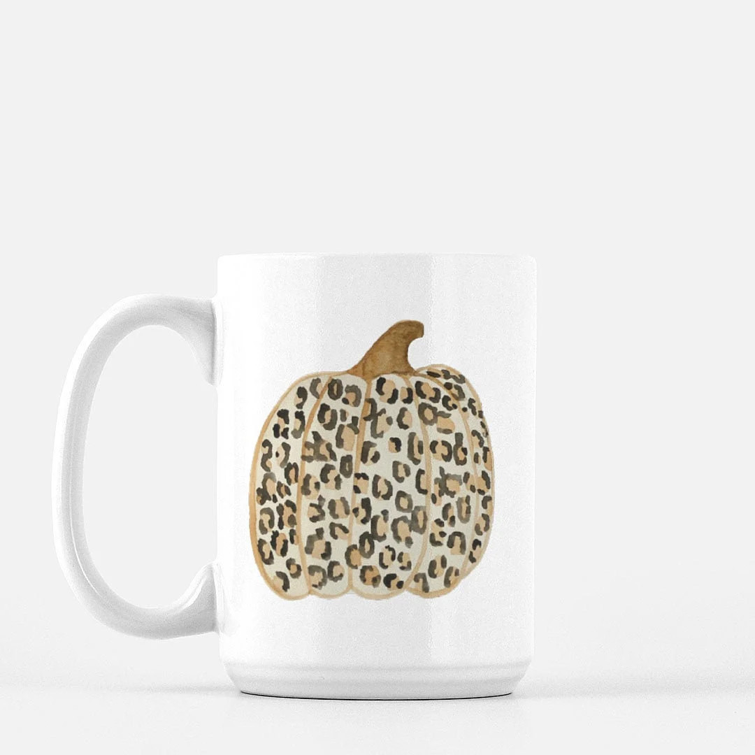 Leopard Print Pumpkin Fall Mug Fall Mug Leopard Autumn Mug - Etsy | Etsy (US)