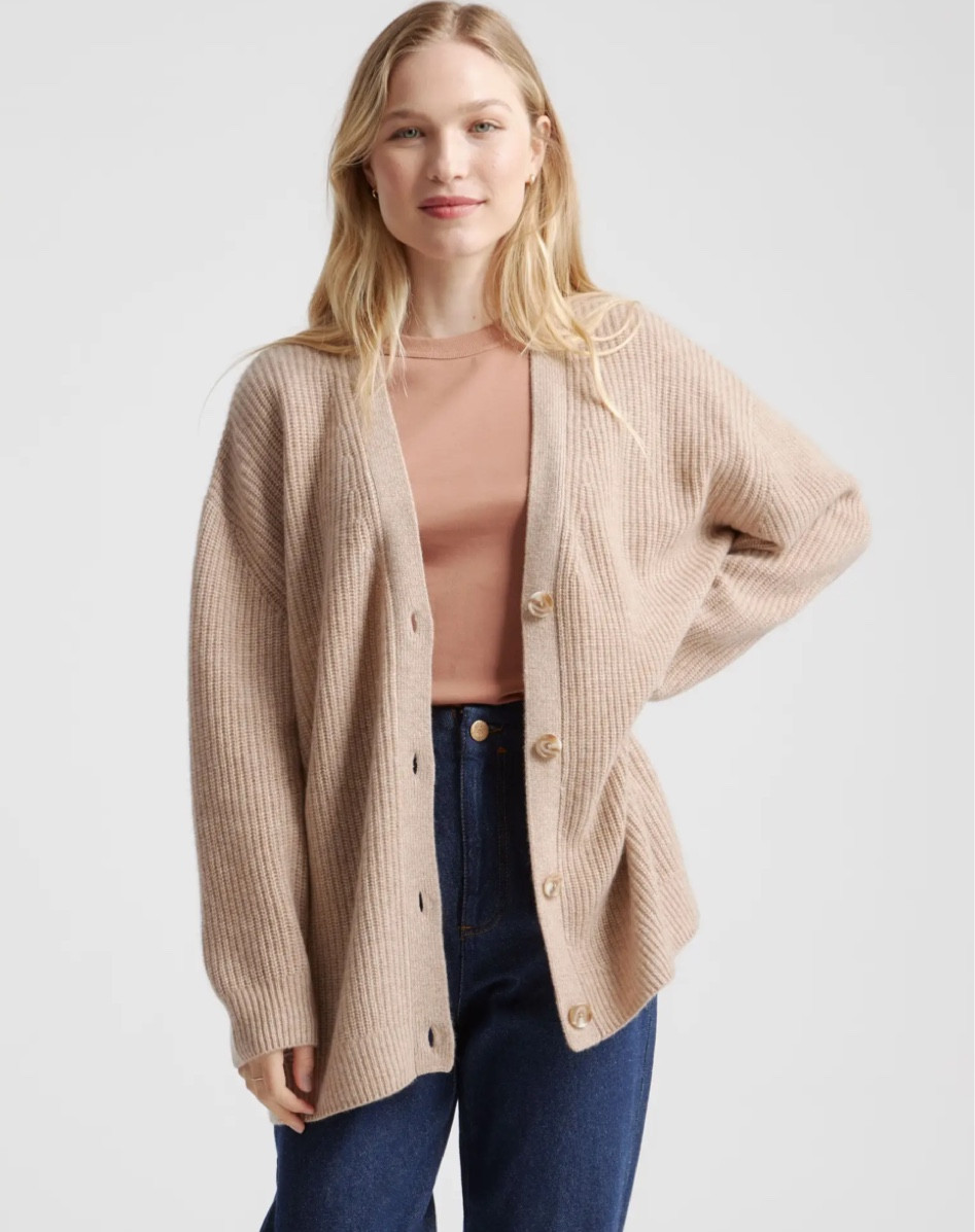 My new Quince sweater! Use my code INFG-BETH10 for 10% off your first order!