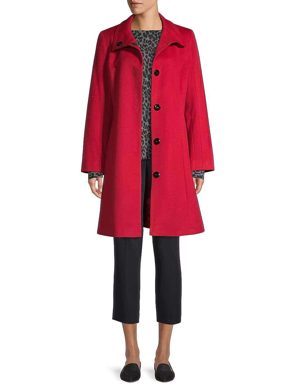 Funnel-Neck Wool-Blend Coat | Saks Fifth Avenue