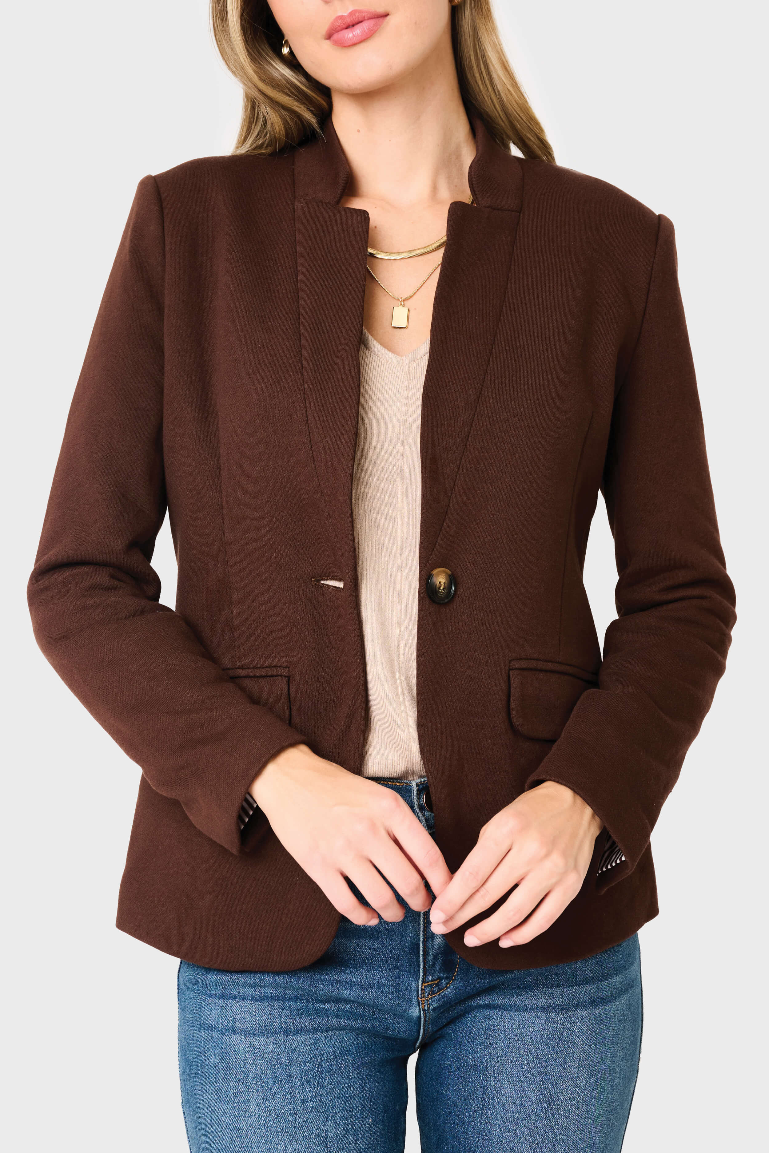Notch Collar Blazer | Gibson