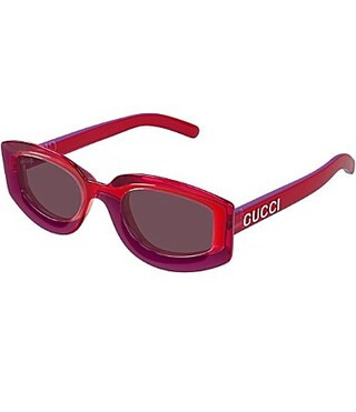 Gucci Sunset Boulevard 51mm Ombre Geometric Statement Sunglasses - Transparent Red/Transparent Purple | Dillard's
