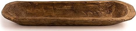 Rustic Wooden Bread Dough Bowl - 20" x 6" - Wood Bowl Decor - Bateas - Home Decoration Centerpiec... | Amazon (US)
