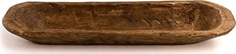Rustic Wooden Bread Dough Bowl - 20" x 6" - Wood Bowl Decor - Bateas - Home Decoration Centerpiec... | Amazon (US)