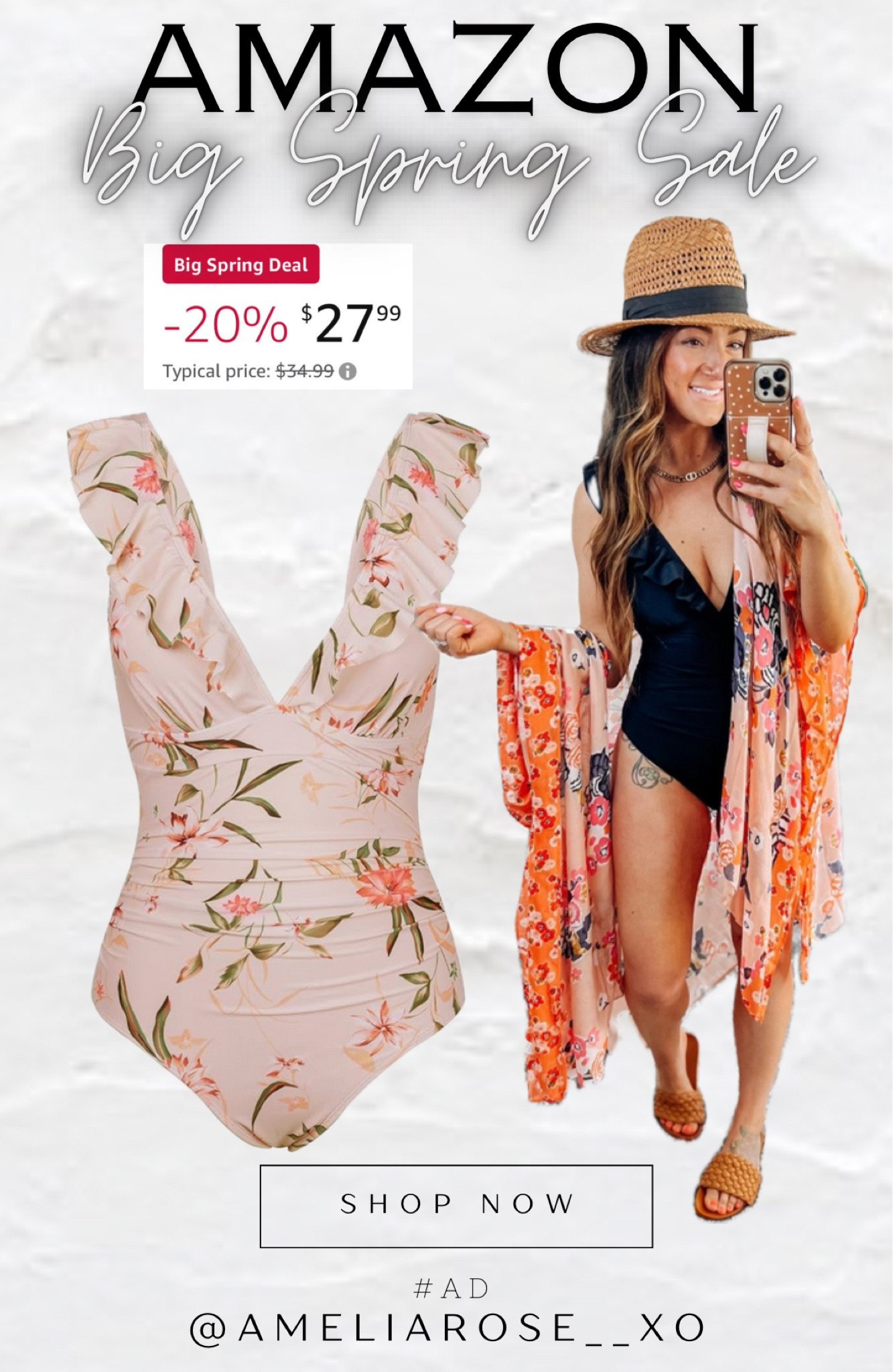 This crushed swim is one of my fav one piece suits! Flattering, full coverage backside, and comfy! Floral print option on sale for the big spring sale event! True to size. Spring break swimwear. Bump friendly swimsuit

#LTKsalealert #LTKswim #LTKfindsunder50