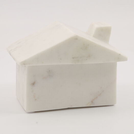 White Marble Hut Ornament | TK Maxx