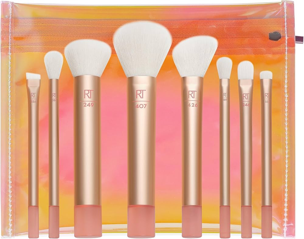 Real Techniques The Wanderer Makeup Brush Kit, For Liquid, Cream, & Powder Eyeshadow, Foundation,... | Amazon (US)