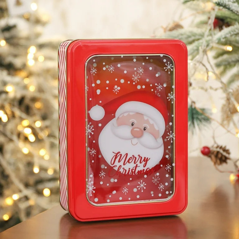 Food Storage Christmas Candy Tin Box—Cookie Candy Storage Tins Christmas Cookie Tins Containers... | Walmart (US)