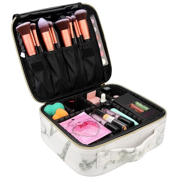 Chomeiu Marble Makeup Case, Marble Cosmetic Bag Marble Makeup Bag Waterproof for Cosmetics Tools ... | Amazon (US)