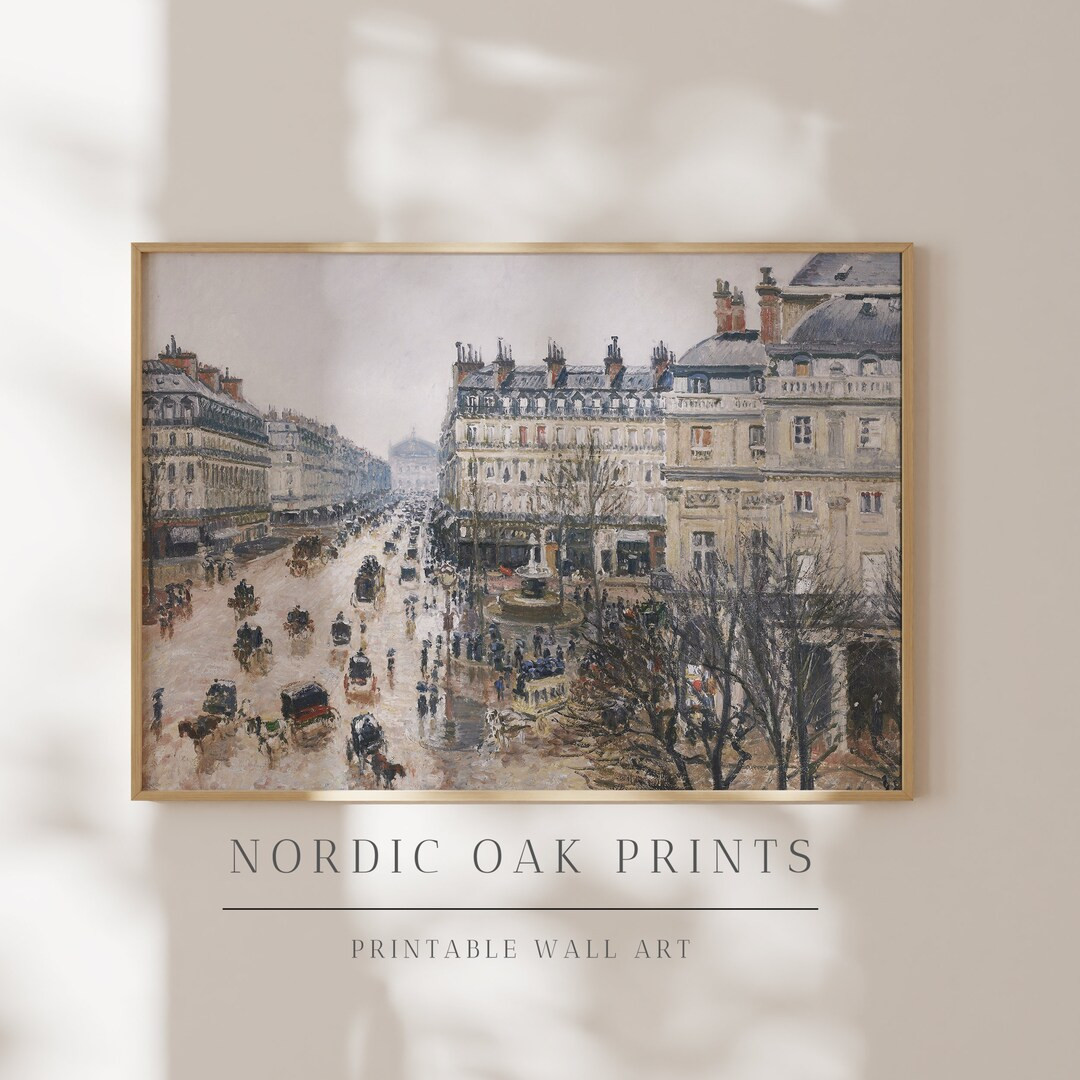 Vintage Paris Opera Painting Antique French Architecture Wall Art Printable Digital Download Home... | Etsy (US)