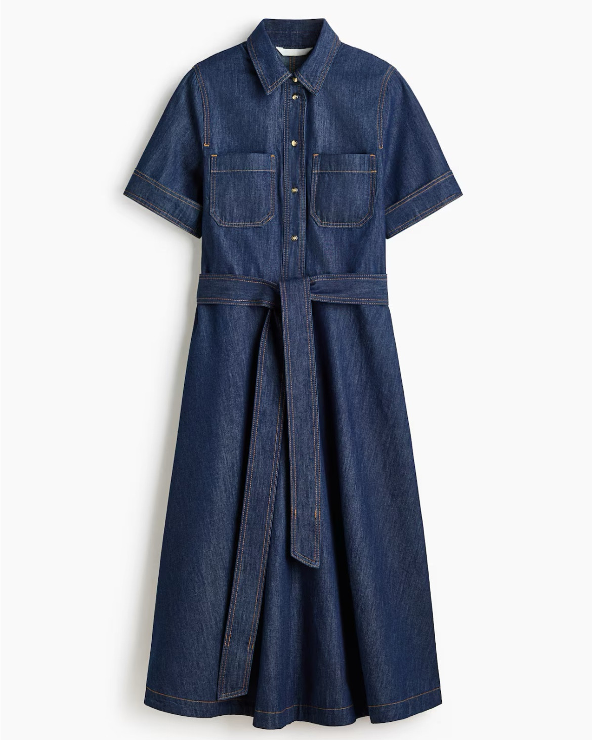 Denim midi shirt dress 

#LTKSeasonal