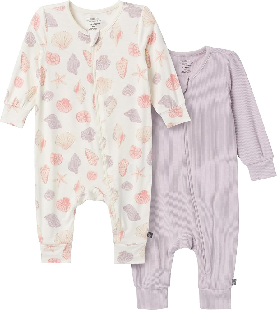 Modern Moments by Gerber Unisex Baby Viscose 2-pack Footless Coveralls | Amazon (US)