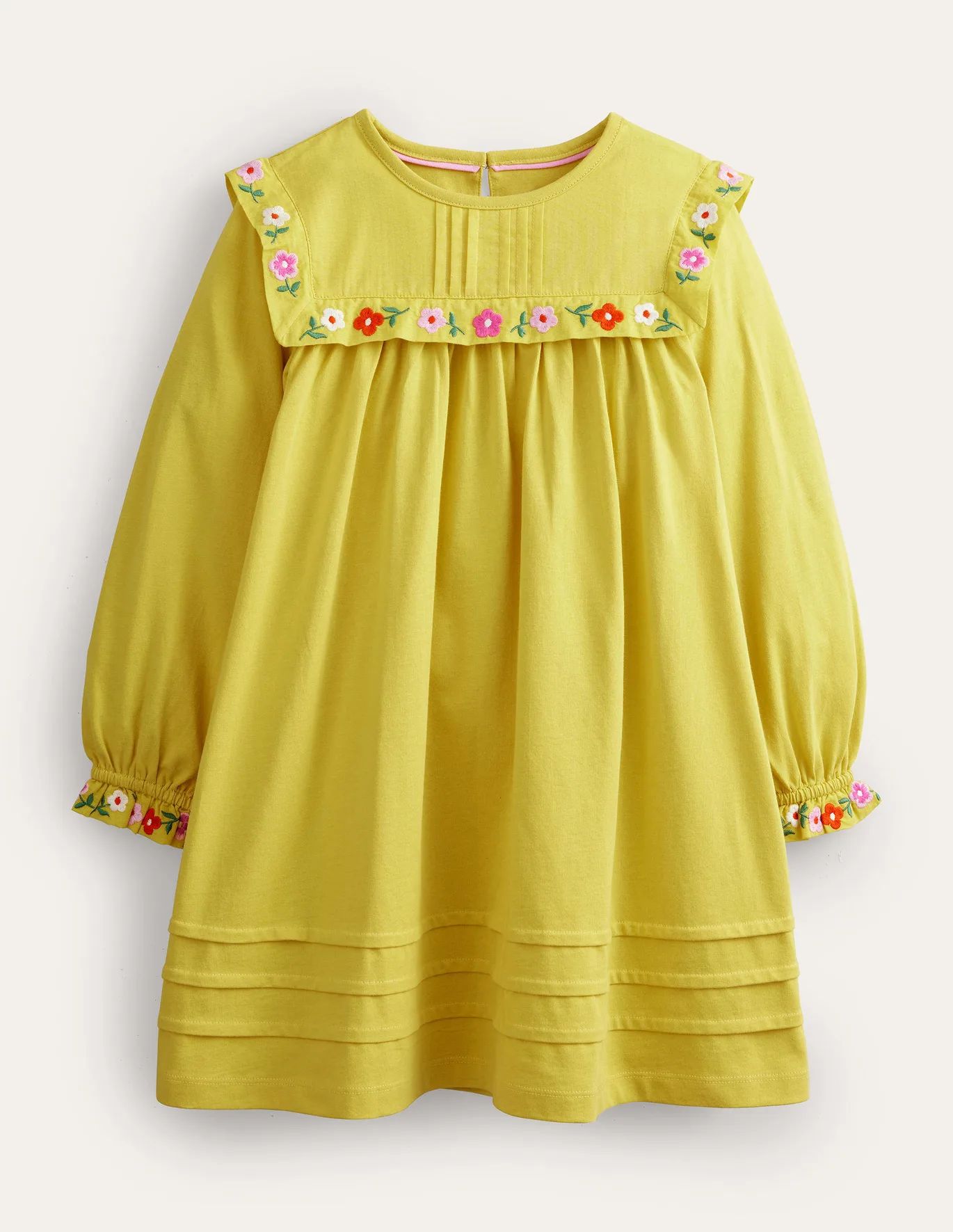 Embroidered Yoke Jersey Dress | Boden (US)