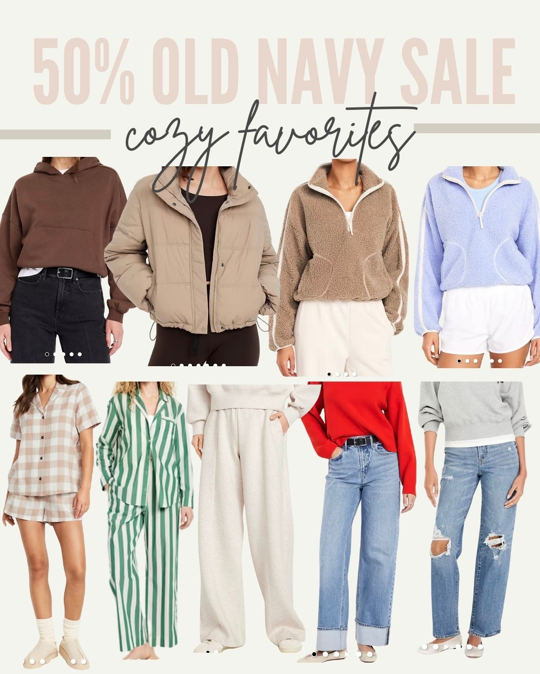 Amazing old navy sale ends Wednesday night! Here’s some of my favs- the big cuff jeans I LOVEEEEE make sure to size down in those! 

#LTKSaleAlert #LTKStyleTip #LTKGiftGuide