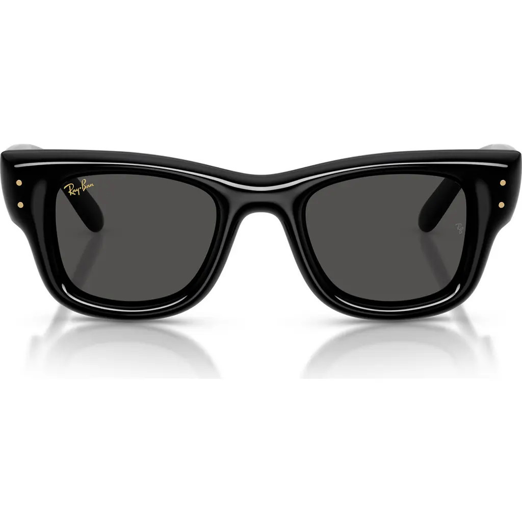 Ray-Ban Wayfarer Puffer 50mm Square Sunglasses in Black /Ultra Black at Nordstrom | Nordstrom