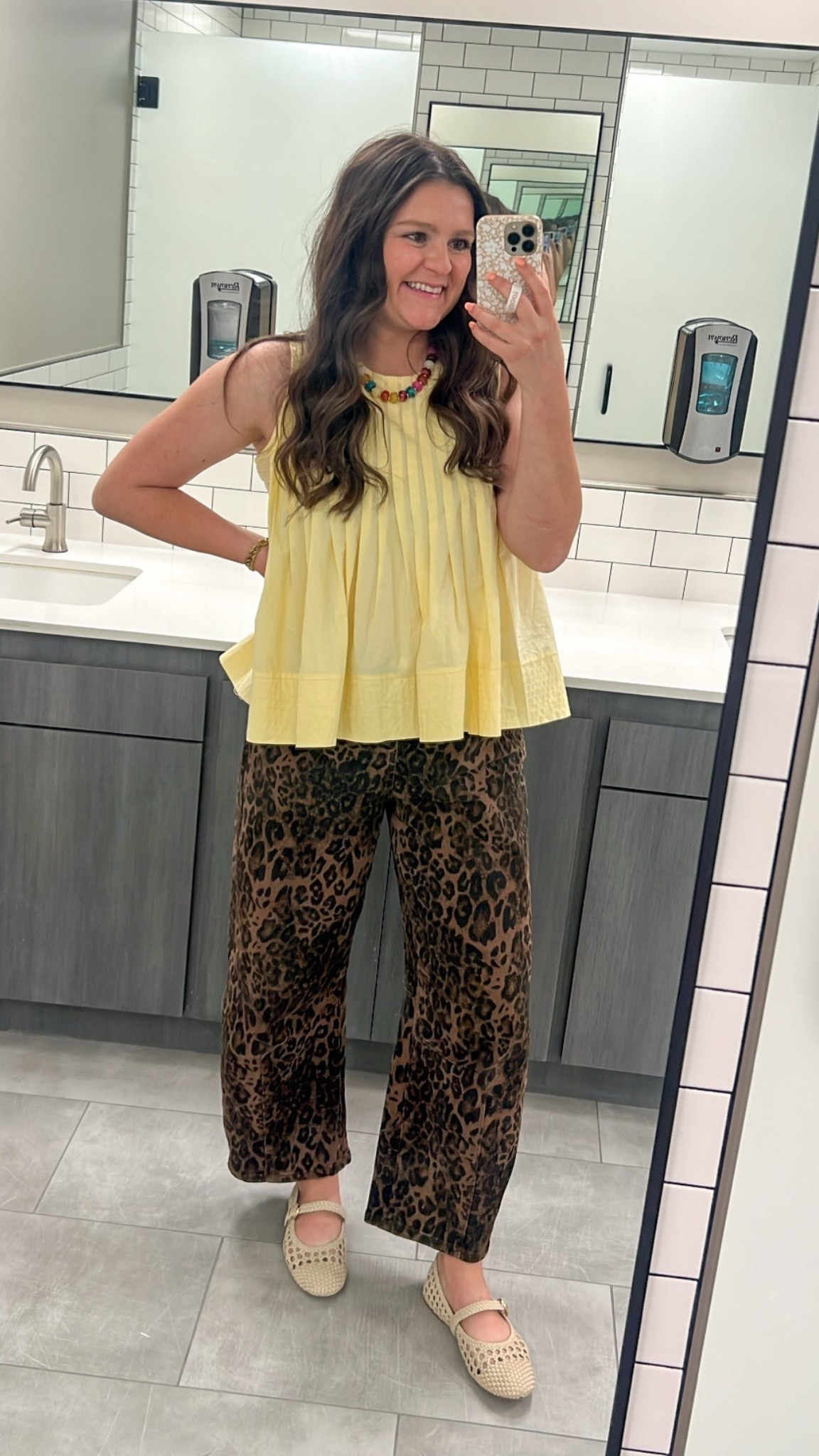 Comfy cute & mom friendly work outfit! These drawstring barrel jeans are 10/10. Comfy, stretchy and trendy!! Wearing my true size medium in both top and bottoms :) 

Post Partum outfits / post Partum work outfits / post Partum pants / post Partum jeans / drawstring pants / drawstring jeans / comfy jeans / mom jeans / barrel jeans / barrel jeans outfit / leopard jeans / leopard barrel jeans / leopard drawstring jeans / fun pants / comfy pants / summer outfit / summer top / summer work outfits / brunch outfit / date night outfit / teacher outfit / mom outfit / working mom outfit / mom work outfit / mom workwear / comfy workwear / comfy work outfit / mom friendly / work friendly / post Partum friendly / yellow top / fun top / trendy / comfy but cute / Amazon fashion / Amazon style / mom style / mom fashion

#LTKootd #LTKmomlife #LTKWorkwear