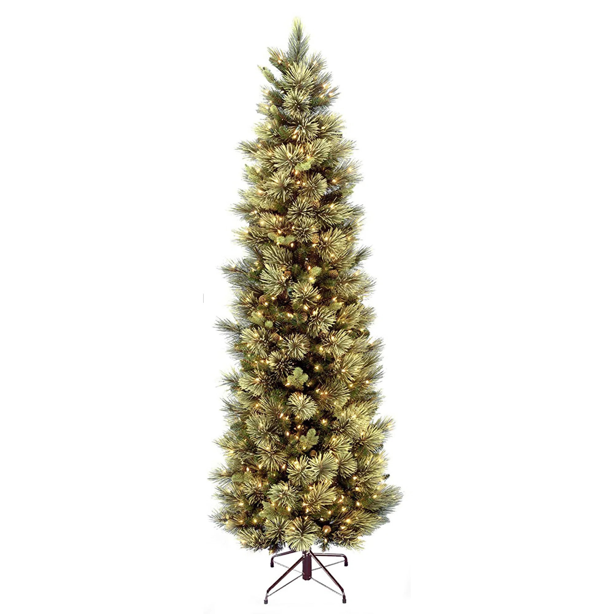 Carolina Pine Slim Tree with Clear Lights | Wayfair North America