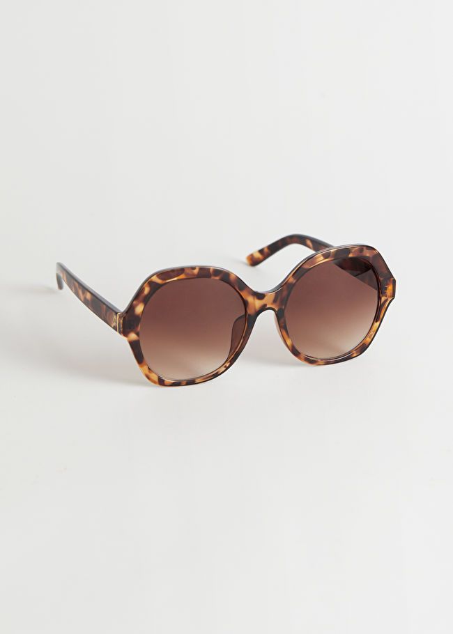 Oversized Geometric Sunglasses - Brown Tortoise - Sunglasses - & Other Stories | & Other Stories US