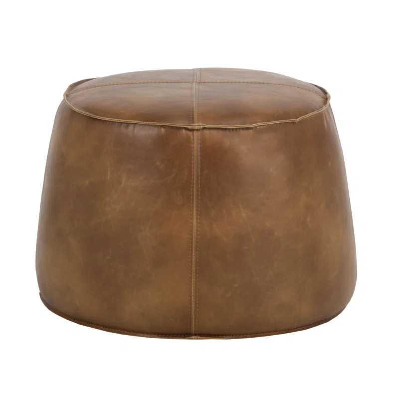 Eddie Vegan Leather Pouf | Wayfair North America