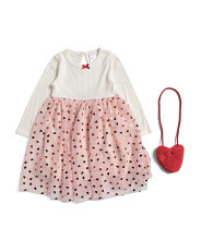 Toddler Girls 2pc Ribbed Tulle Dress Set | TJ Maxx