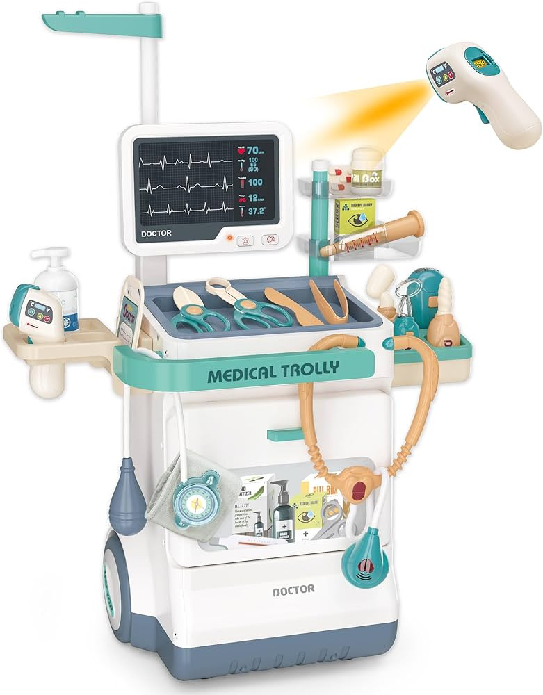 Deluxe Doctor Kit for Kids - 26 Piece Pretend Medical Station Toy Set with Play Stethoscope and M... | Amazon (US)