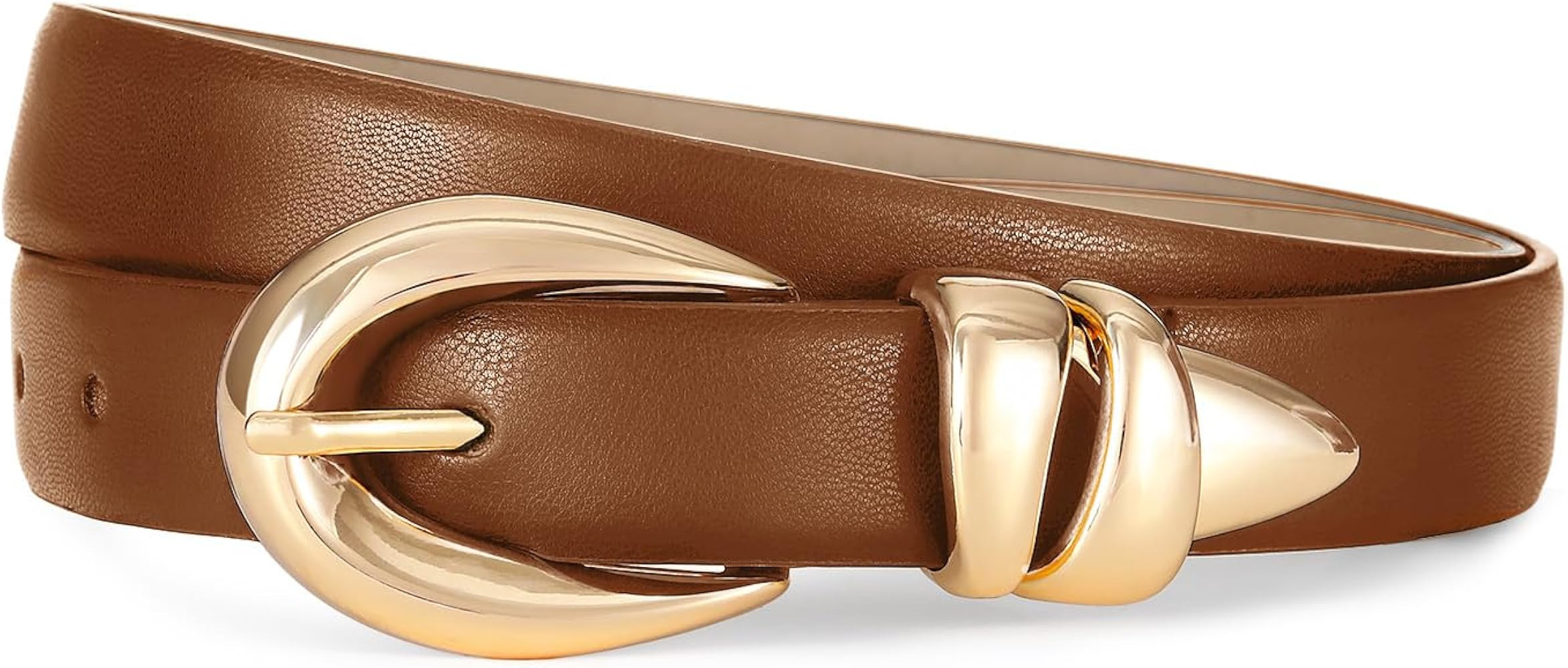 Fashion Waist Belt with Gold Buckle Women's Belts for Jeans Stylish Leather Belts for Women | Amazon (US)