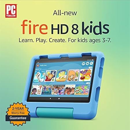 All-new Amazon Fire HD 8 Kids tablet, 8" HD display, ages 3-7, with age-appropriate curated conte... | Amazon (US)