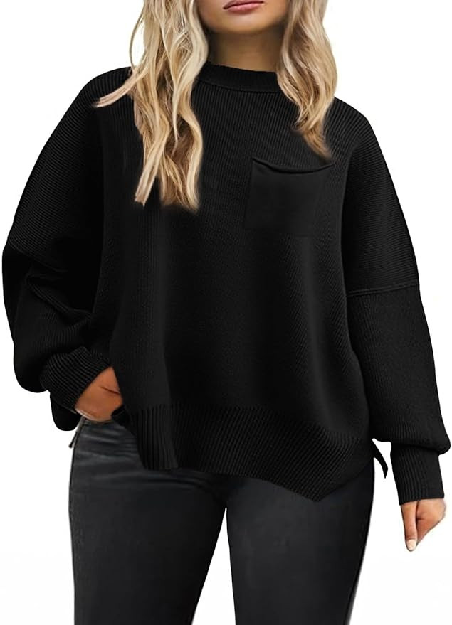 Eytino Plus Size Sweaters for Women Oversized High Neck Long Sleeve Knit Chunky Warm Pullover Swe... | Amazon (US)