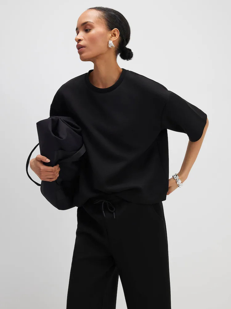Buy River Island Black Short Sleeve Premium Boxy T-Shirt from Next Belgium | Next EU