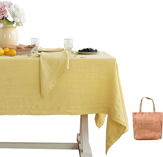 Vintage Tablecloths 60x120 Inch,100% French Linen Tablecloth,Classic Vintage Washed Table Cloths ... | Amazon (US)