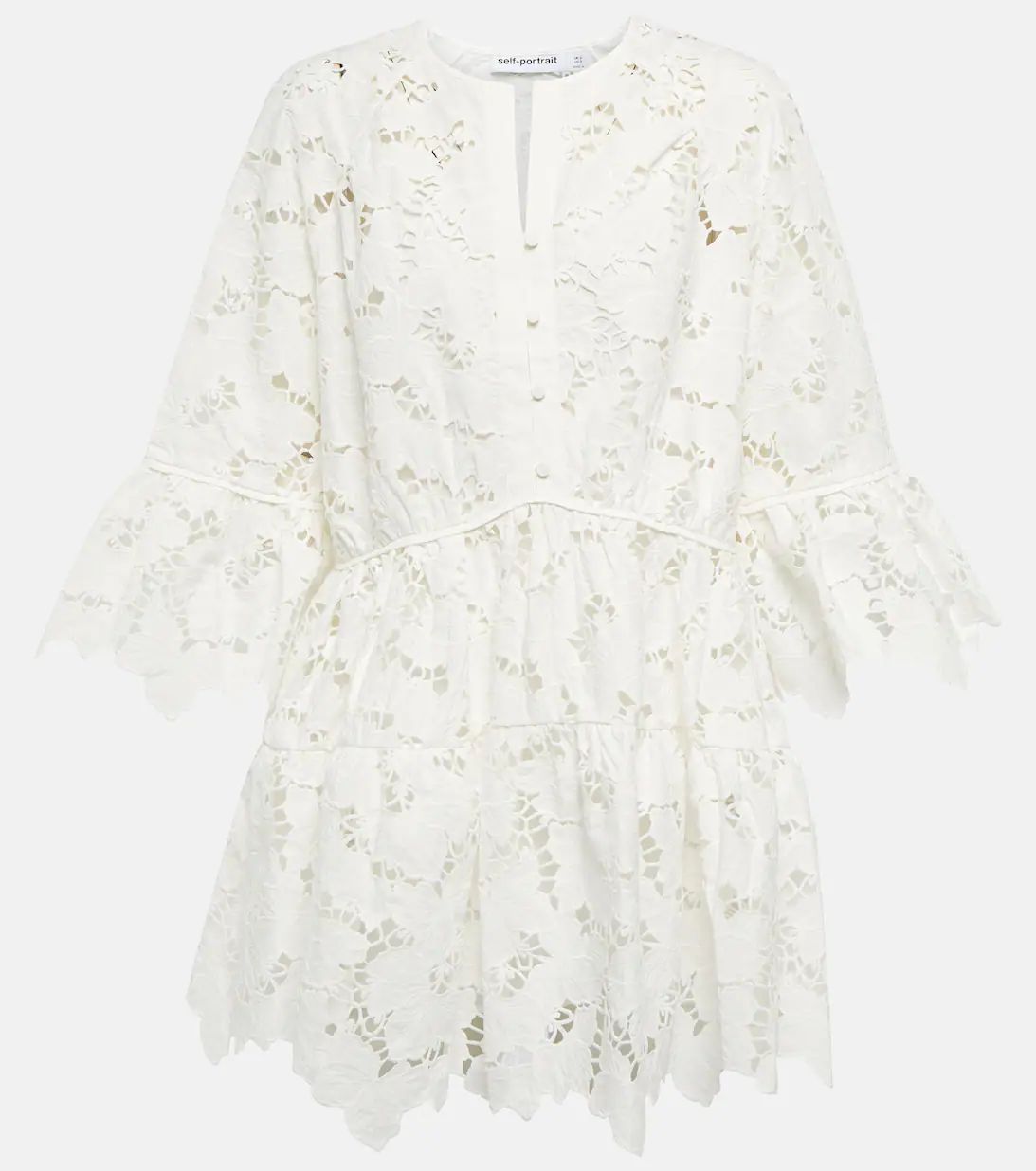 Cotton lace minidress | Mytheresa (UK)