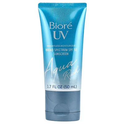 Biore, UV Aqua Rich, Weightless Moisturizer, SPF 50 , 1.7 fl oz (50 ml) | iHerb