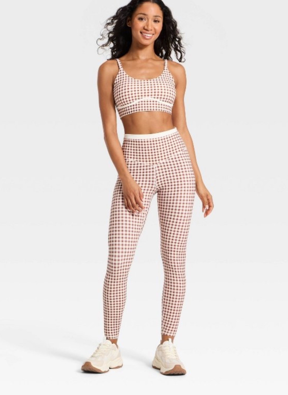 Target gingham activewear set leggings sports bra 

#LTKfitnessgoals #LTKootd
