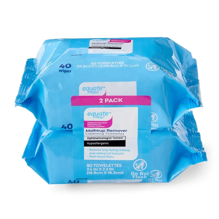 Equate Makeup Remover Cleansing Towelettes, 80 Count | Walmart (US)