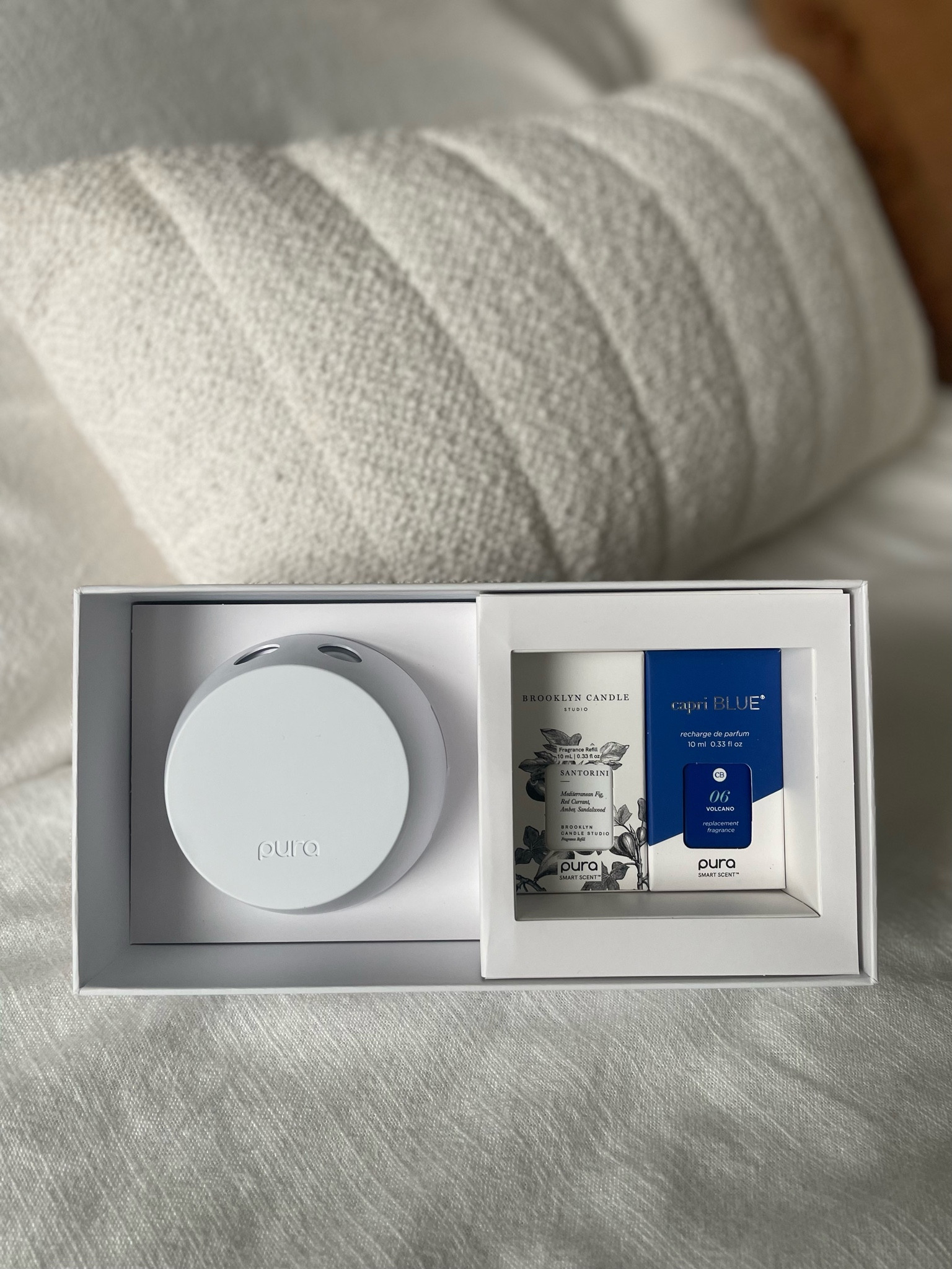 If you want your home to instantly smell refreshing, you need to order a Pura diffuser! 

I’ve noticed a HUGE difference in just one day and swear by it! They also make car diffusers as well, which will be my next purchase. 

The scents I have are Volcano + Santorini and I love that each scent is both clean and safe to use in your home!

#LTKU #LTKHome #LTKGiftGuide